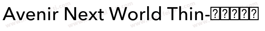 Avenir Next World Thin字体转换